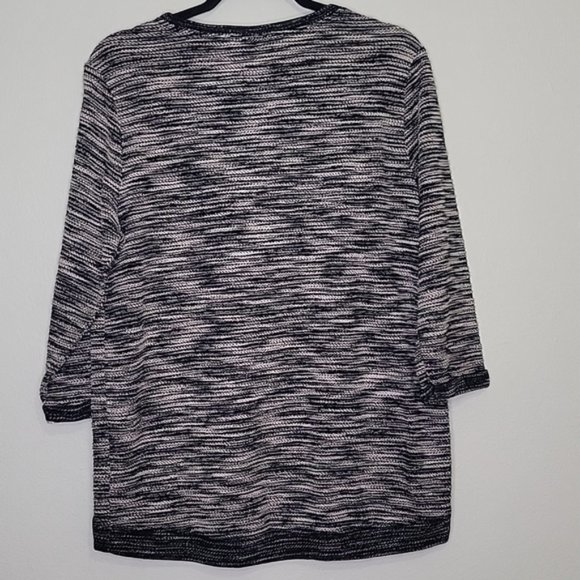 H&M Marled Relaxed 3/4 Sleeve Sweater, Size M - Picture 6 of 10